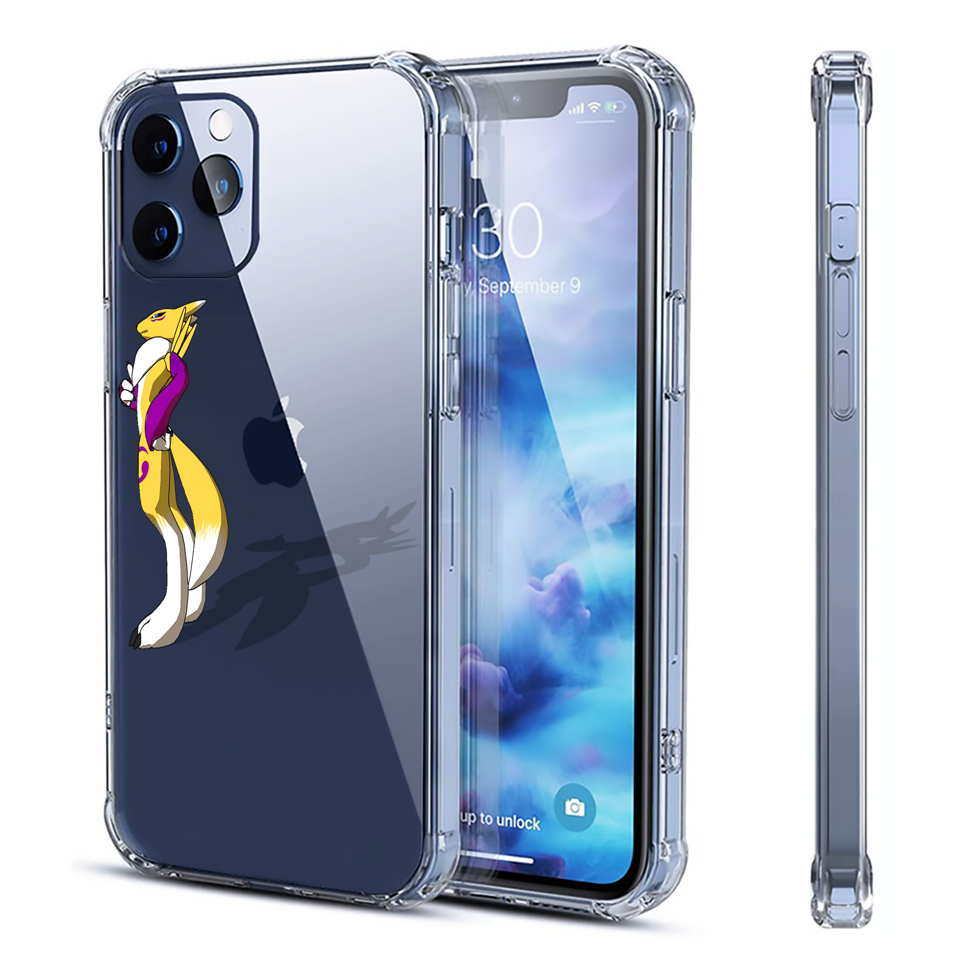 （画像用） Digimon デジタルモンスター/デジモン 【iPhone 12シリーズ対応】透明スマホケース（クリアソフトケース）